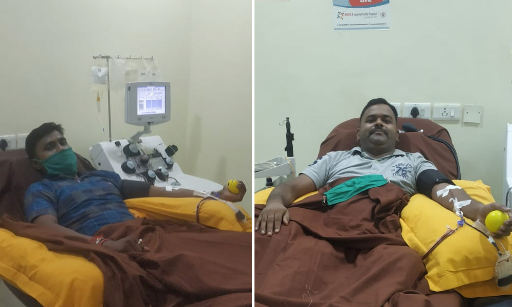 Kolkata Police Constable, Driver Donate Blood To Save COVID Patient
