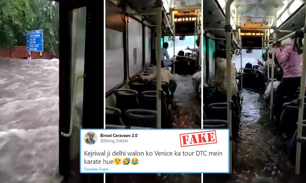 Fact Check: Video Of Water Entering Jaipur Bus Shared As Delhi, Questioning Kejriwals Administration