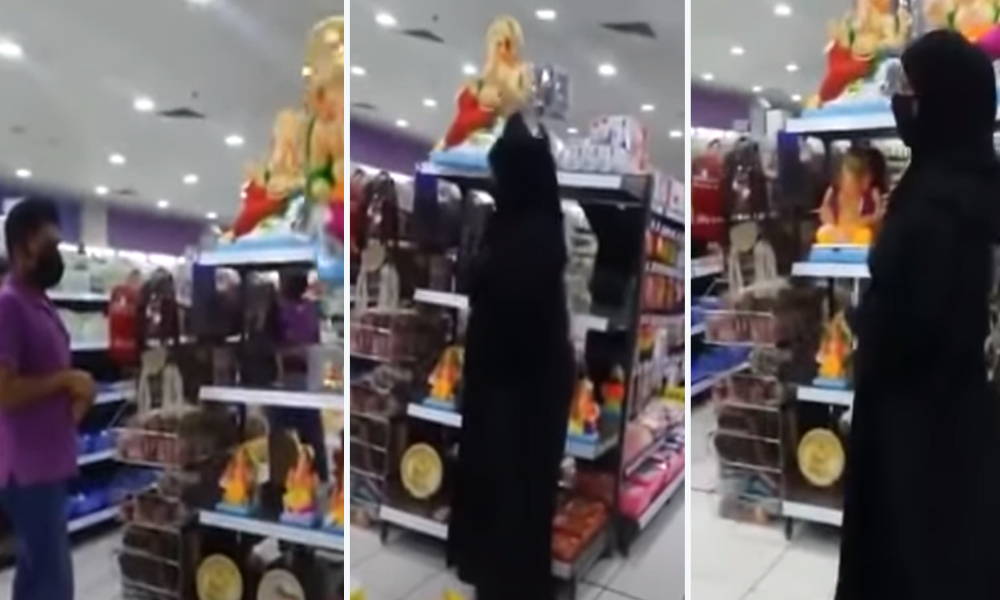 [VIDEO]: Bahrain Woman Desecrates Ganesha Idols In Shop, Charged