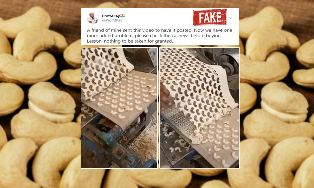 Video Of Machine Manufacturing Snacks Shared With Cautionary Claims Regarding Fake Cashew Nuts In Market