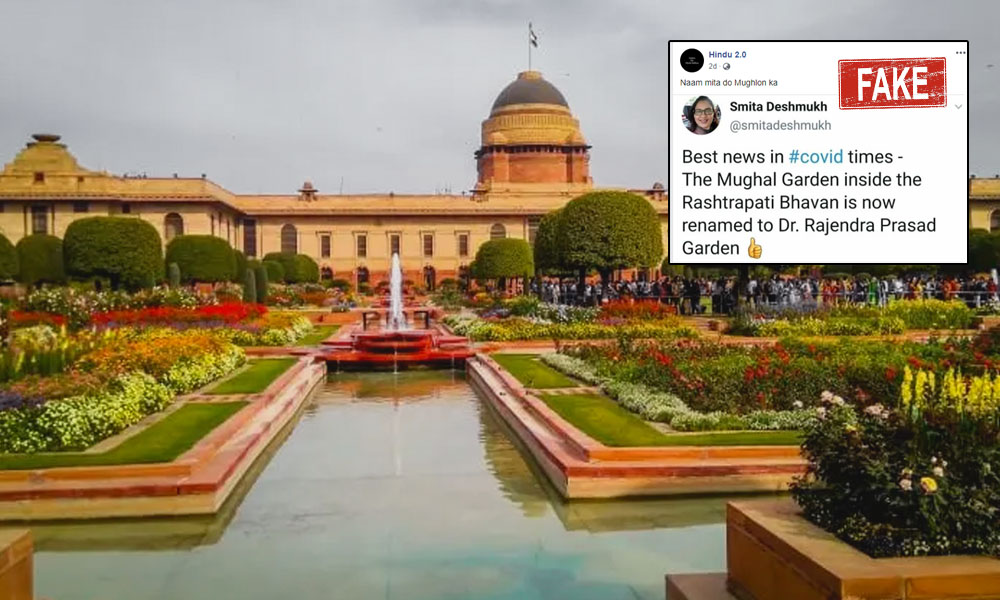Fact Check: Mughal Gardens At Rashtrapati Bhavan Renamed To Dr. Rajendra Prasad Garden