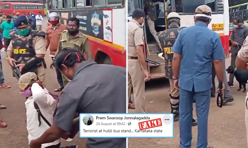 Fact Check: Was A Terrorist Caught In Hubli Bus Stand, Karnataka?