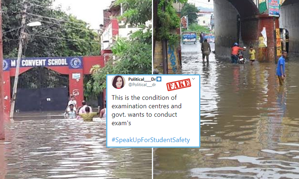 Fact Check: Unrelated Photos Shared As Flooded NEET/JEE Exam Centres