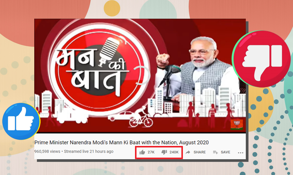 PM Modis Mann Ki Baat Becomes Most Disliked Video On BJPs YouTube Channel Amid Outrage Over NEET, JEE