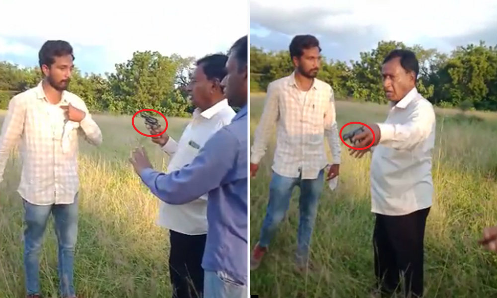 VIDEO| Former Telangana MLA Brandishes Gun At Construction Workers In Nalgonda, Booked Under Arms Act