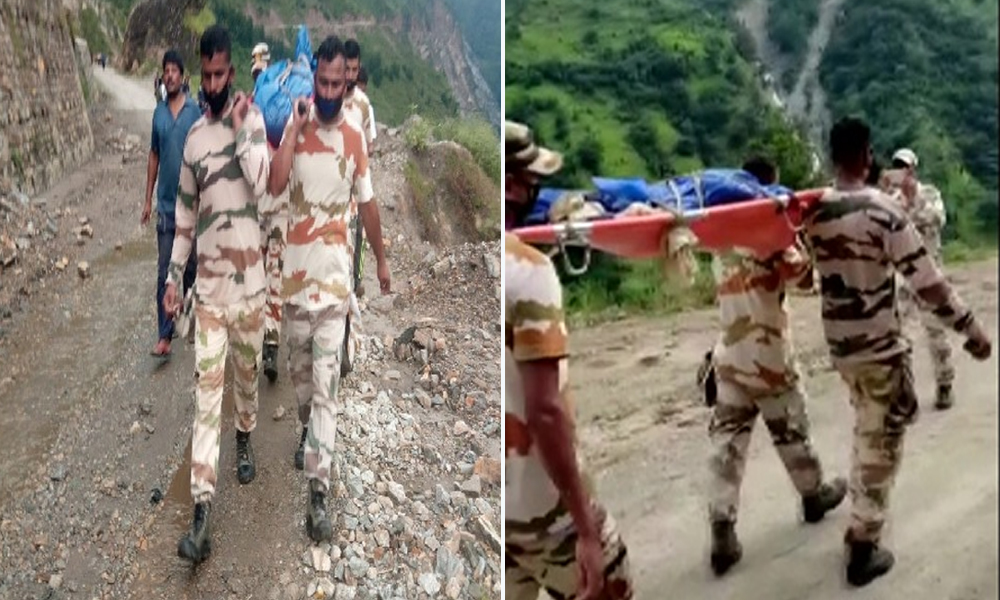 ITBP Jawans Carry Locals Body In Pithoragarh For 25 Km