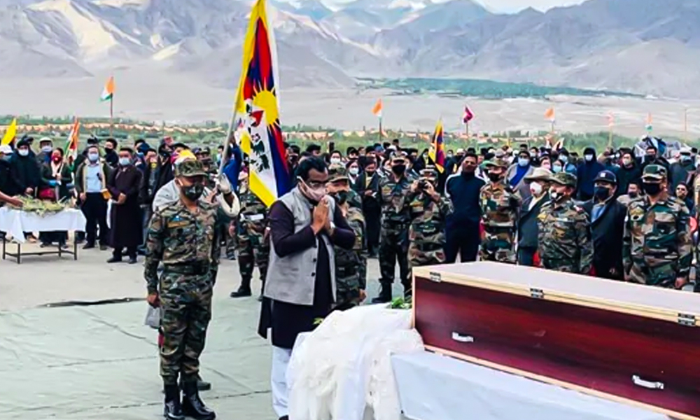In A Strong Message To China, BJPs Ram Madhav Attends Tibetan Soldiers Funeral In Ladakh