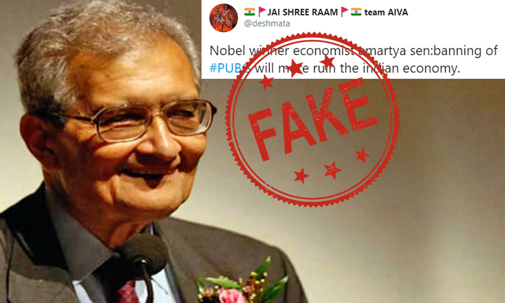 Fact Check: Did Amartya Sen Say PUBG Ban Will Hit Indias Economy?