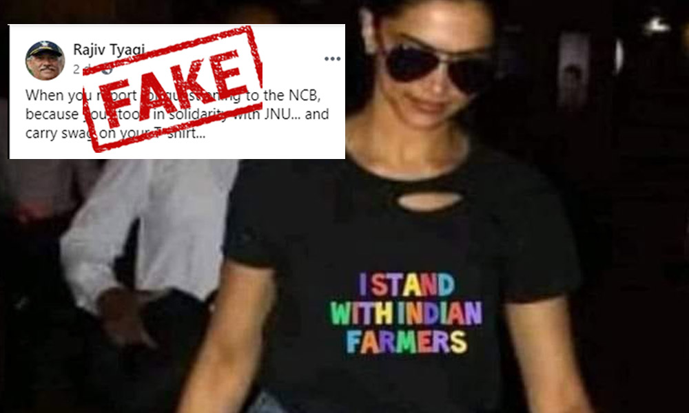 Fact Check: Did Deepika Padukone Sport Pro Farmers Protest Slogan While Reporting To NCB Office?