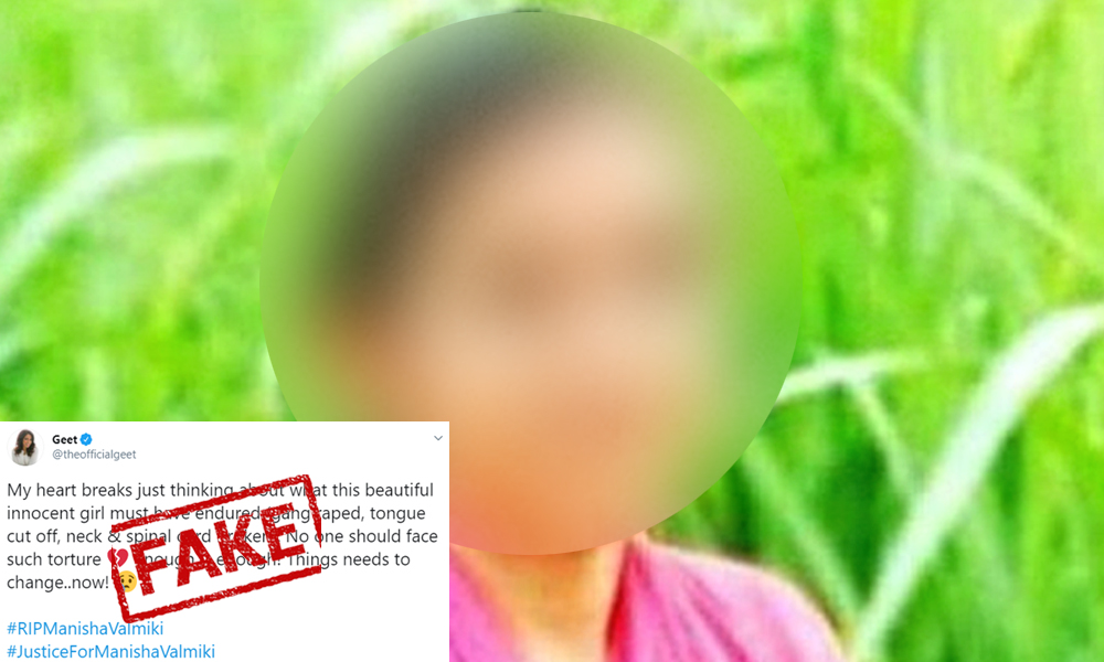 Fact Check: Netizens Share Wrong Photo As Victim Of Hathras Crime Incident