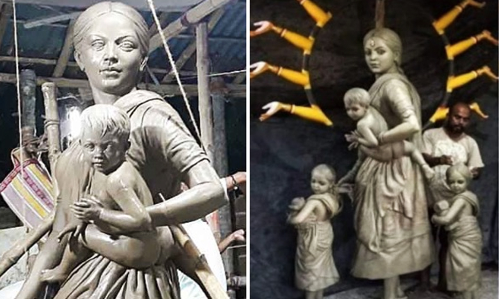 Celebrating Womanhood! Durga Puja Pandal In Kolkata To Worship Migrant Mother As Goddess