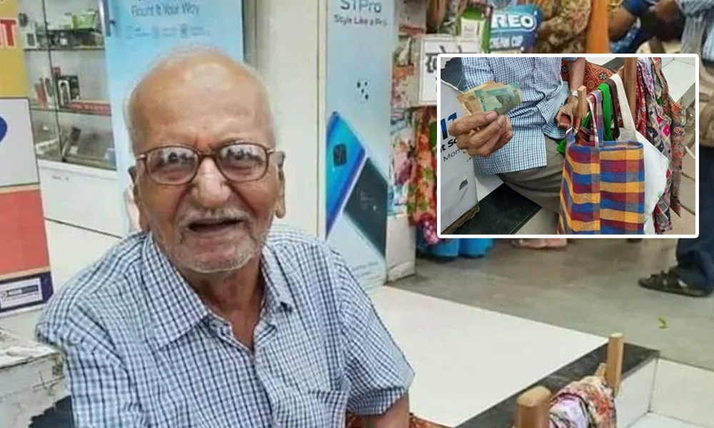 Mumbai: Video Of 87-Year-Old Joshi Uncle Selling Recycled Bags Goes Viral