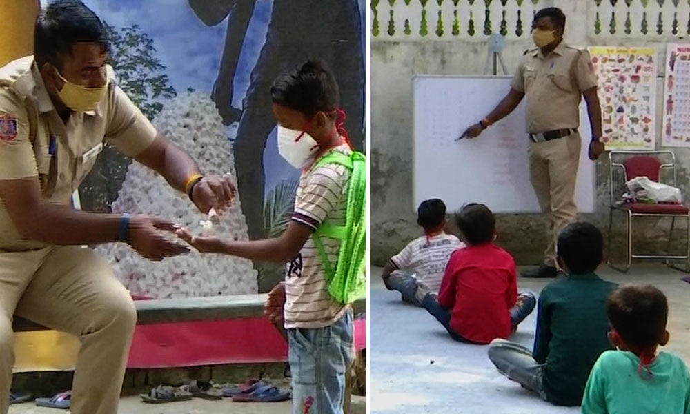 No Smartphones, No Issue! This Delhi Constable Turns Teacher For Children Who Cant Afford Online Classes