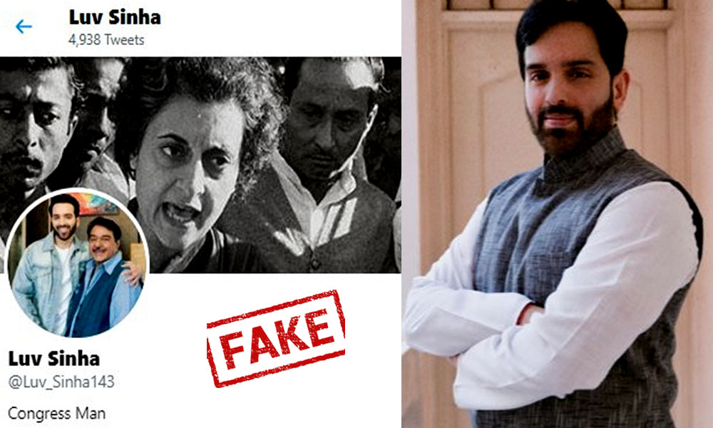 Fact Check: Netizens Fall For Fake Twitter Account Of  Shatrughan Sinhas Son & Congress Candidate Luv Sinha