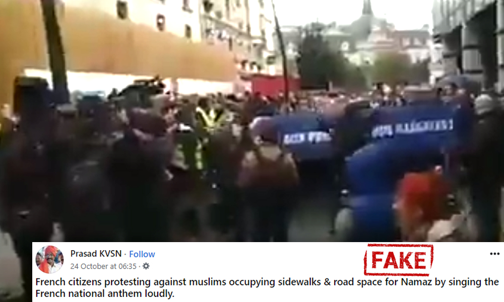 Fact Check: Old Video Against Street Prayers In France Shared As Protest Against Recent Beheading Of Teacher