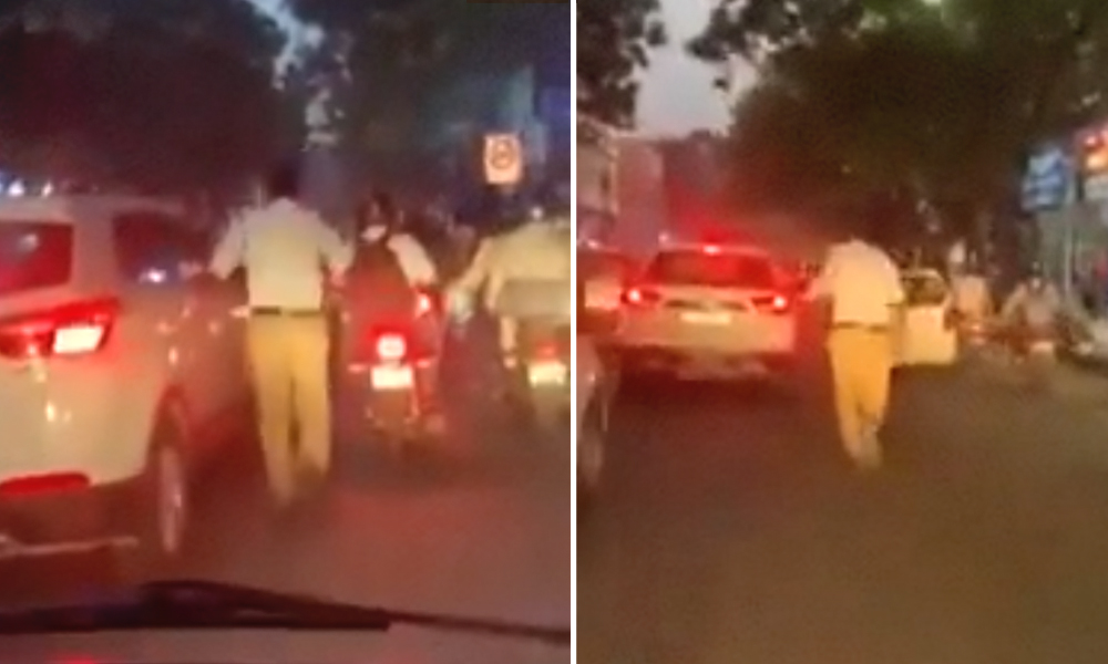 Watch: Hyderabad Cop Runs 2 KM To Clear Busy Road For An Ambulance