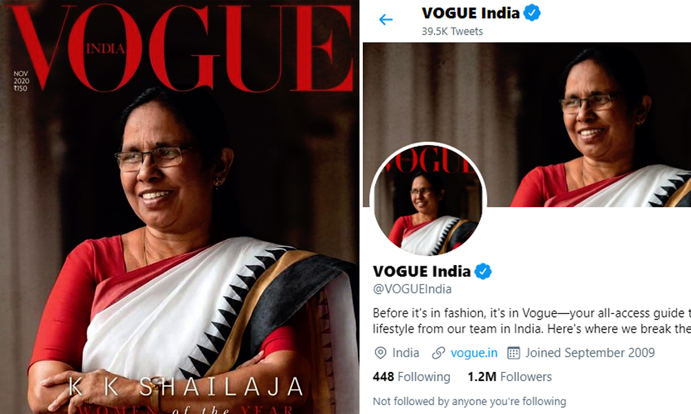 Vogue Features Keralas Coronavirus Slayer KK Shailaja On Women Of The Year 2020