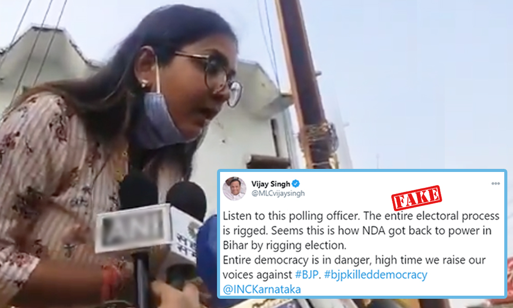 Fact Check: Video Of MP By-Polls Shared With Claim Of Election Officer Explaining How BJP Rigged Elections In Bihar