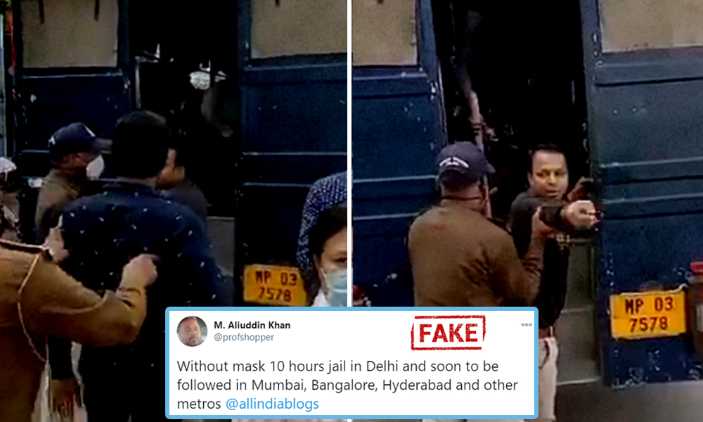 Fact Check: Video Of Police Detaining People For Not Wearing Mask Is Not Of Delhi