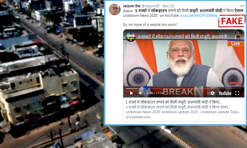 Fact Check: No, PM Modi Has Not Announced Lockdown In Five States As Claimed By A Viral Video