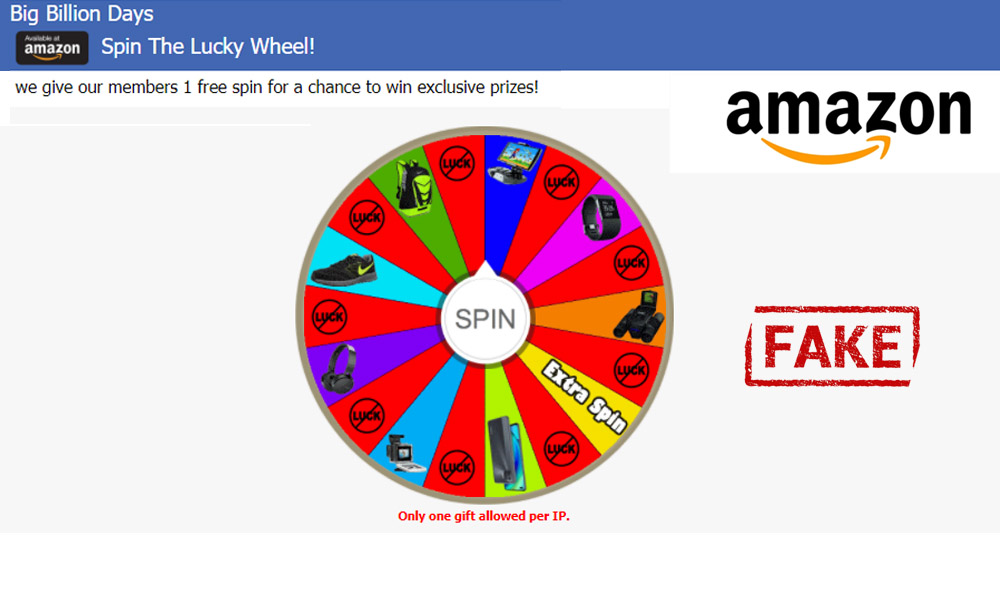 Fact Check: WhatsApp Forward Claiming Amazon Providing Exclusive Prizes Through Spin The Wheel Competition Viral