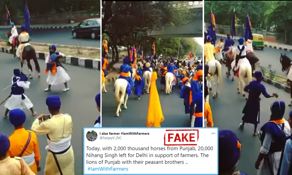 Fact Check: Old Image Shared With Claim Of 20,000 Nihang Sikhs To Participate In Ongoing Farmers Protest