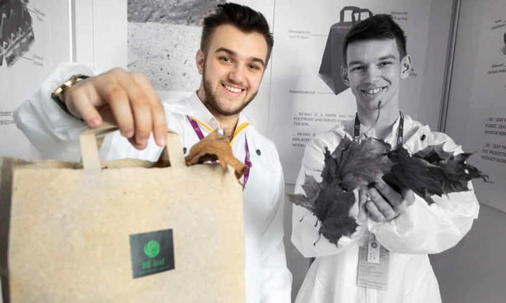 Ukrainian Student Launches Initiative To Turns Fallen Tree Leaves Into Paper