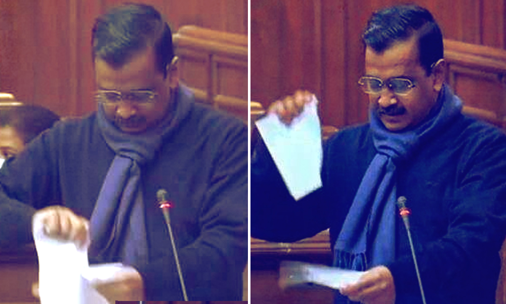 Delhi CM Kejriwal Tears Copies Of Farm Laws, Asks Govt To Not Become Worse Than British