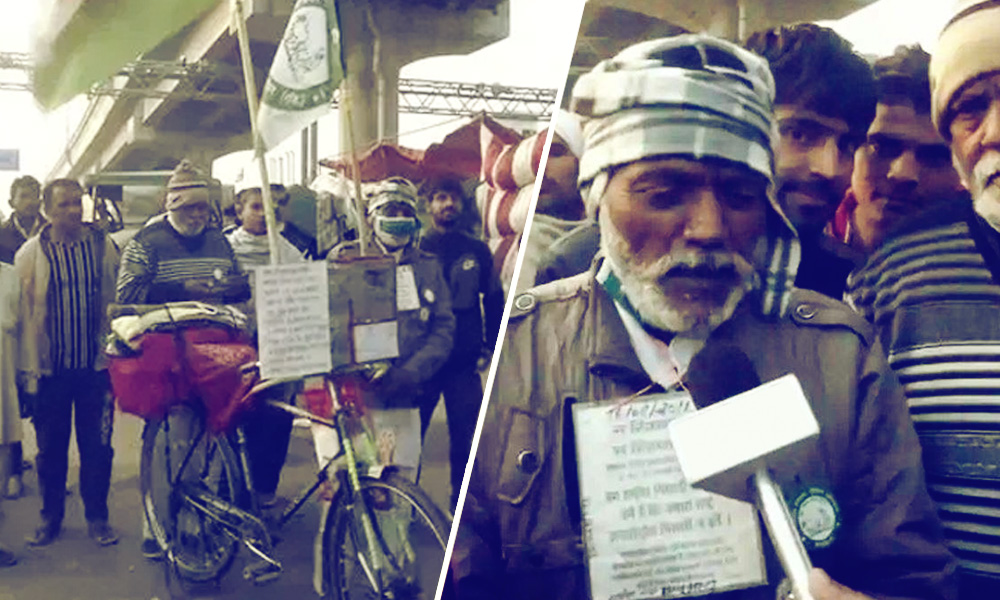 60-Yr-Old Bihar Man Cycles 1,000 Km To Join Farmers Protests In Delhi