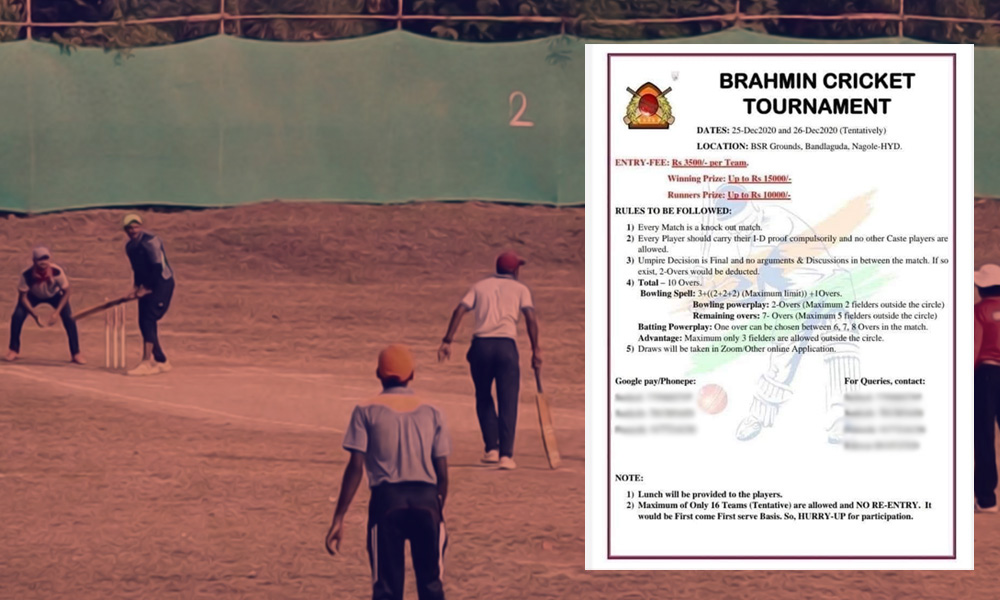 Where Is The Problem? Asks Organiser Of Brahmin Only Cricket Tournament In Hyderabad
