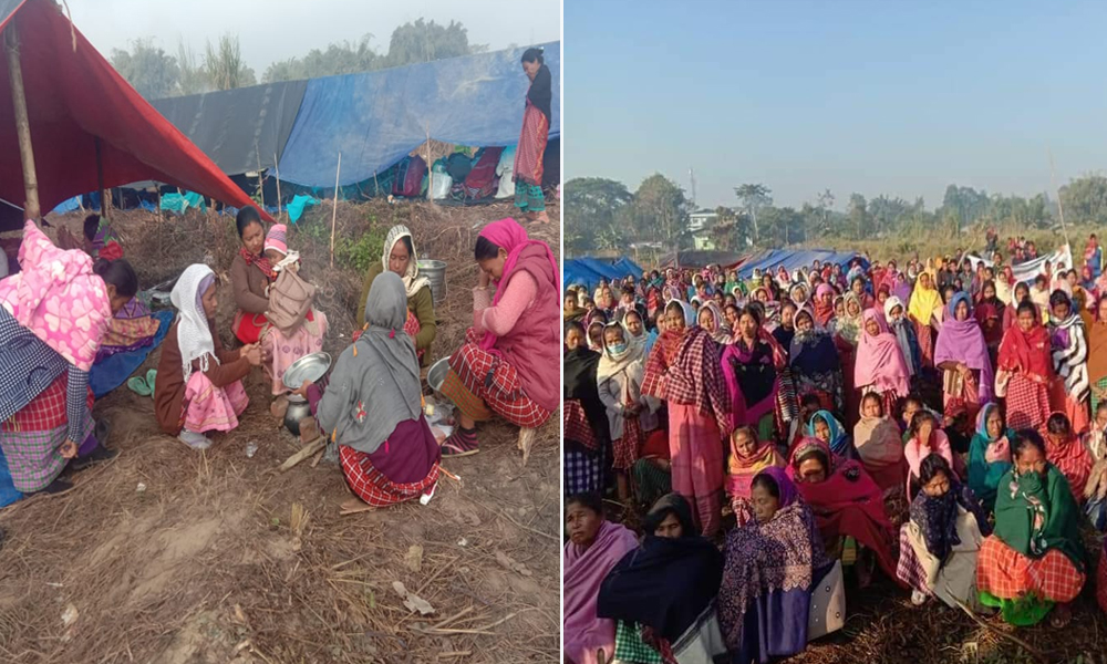 Assam: Mising Tribes Protest Demanding Permanent Rehabilitation Enters Third Week