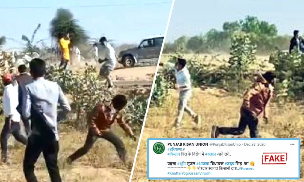 Fact Check: Video Shared As BJP MLA Thrashed By Farmers In Haryana Is Of Rajasthans Panchayat Election