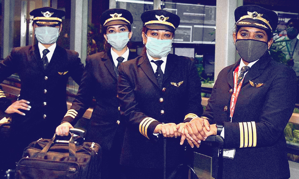 Air Indias All-Women Crew Makes History With Longest Non-Stop Flight From US To India