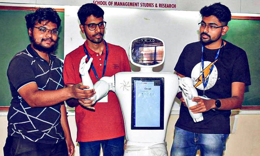 Karnataka: Engineering Students Develop Robot Maya To Assist Customers At Banks