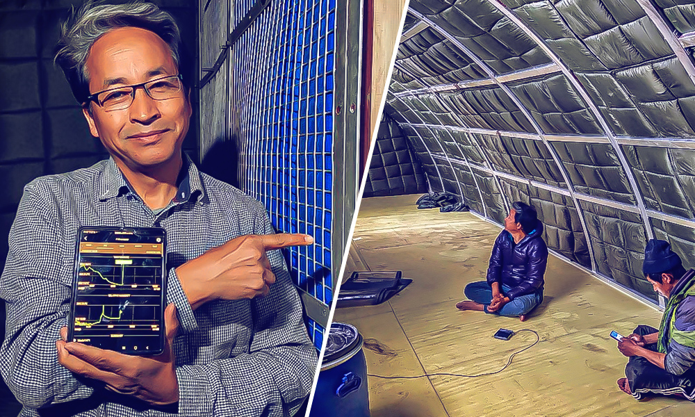Sonam Wangchuk Gifts Solar Heated Tent To Indian Jawans Braving Extreme Cold In Galwan Valley