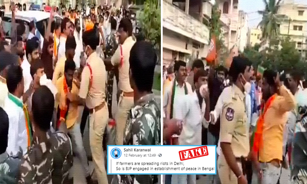 Fact Check: Video Of BJP Workers Pelting Stone Goes Viral With False Claim Of It Being From West Bengal