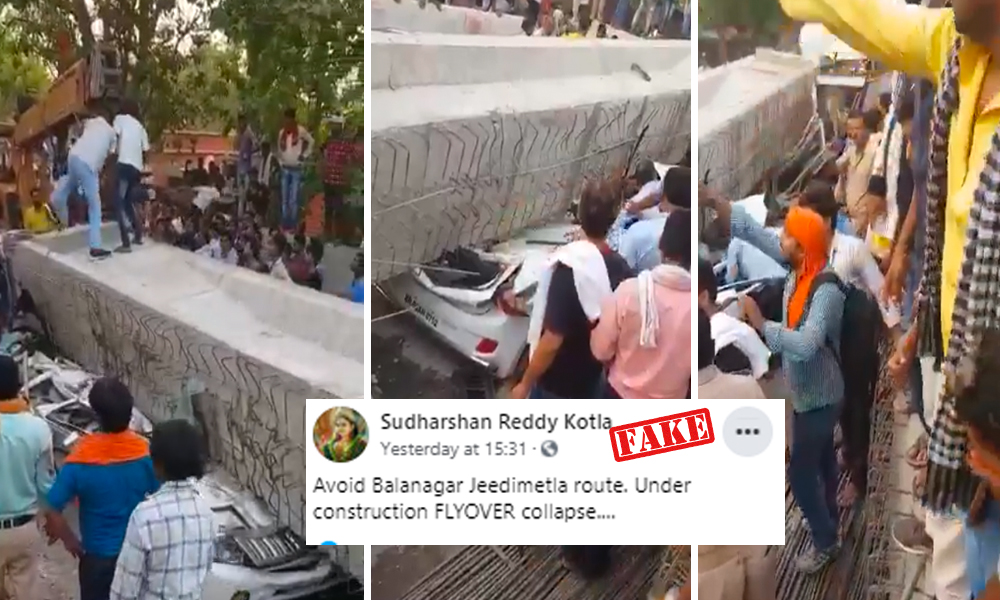 Fact check: Old Video From Varanasi Shared With False Claim Of A Flyover Collapsing In Hyderabad