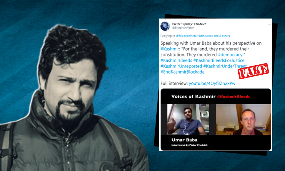Fact Check: Media Outlets Falsely Claims That Kashmiri Journalist Baba Umar Has Links With ISI and Pieter Friedrich