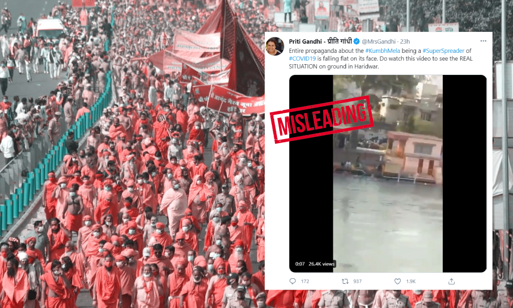 Fact Check: Video Shared Online To Claim No Crowd At Haridwars Kumbh Mela
