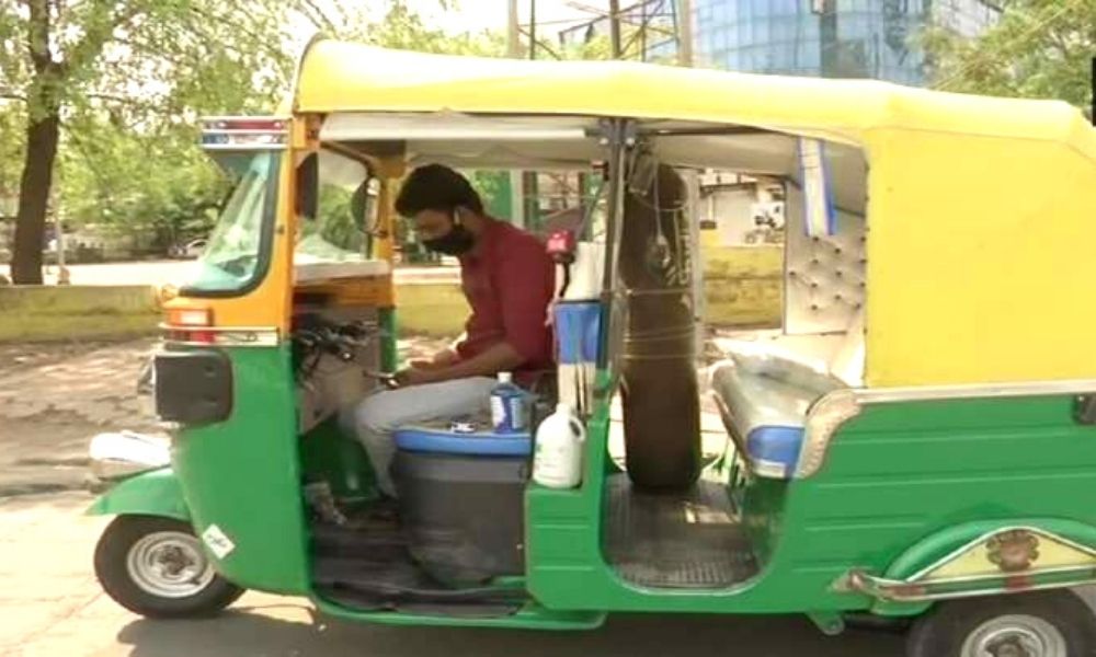 Madhya Pradesh: Man Turns His Auto-Rickshaw Into Ambulance, Offers Free Rides To COVID Patients