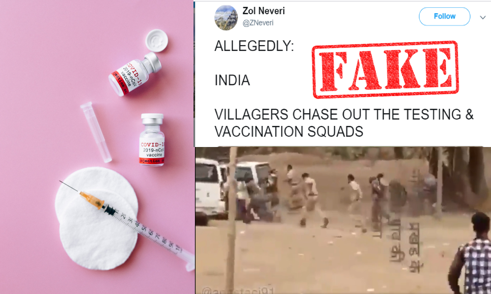 Video of Villagers Attacking Police Shared With False Anti-Vaxx Angle
