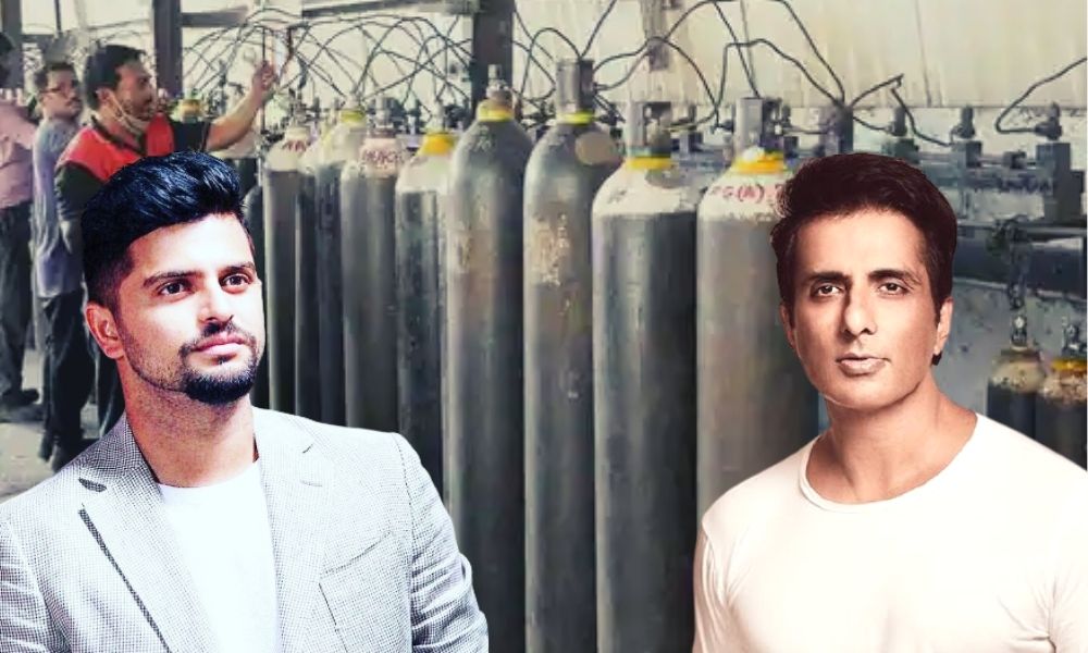 Reaching In 10 Minutes: Sonu Sood Helps Cricketer Suresh Raina By Arranging Oxygen Cylinder For His Aunt