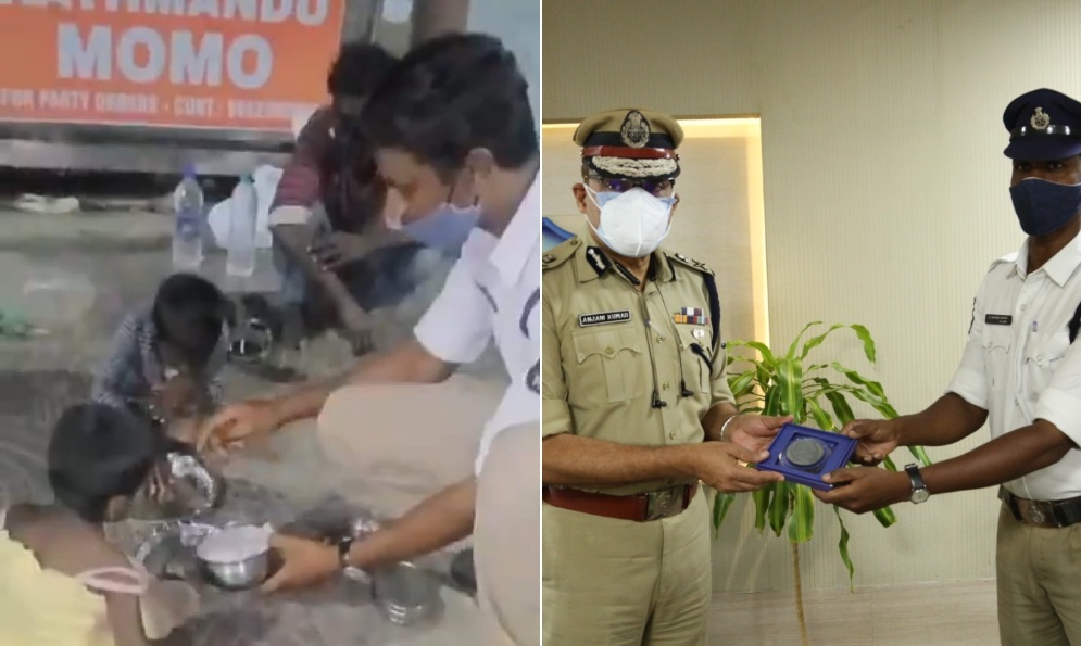 Hyderabad Cop Feeds Homeless Children Wins Hearts On Social Media