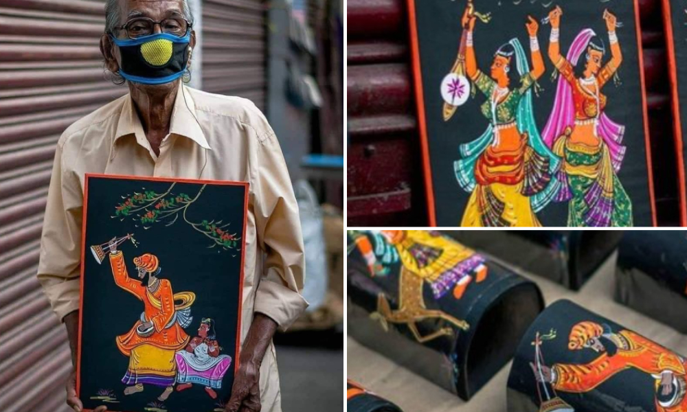Old Man In Kolkata Sells Paintings On Streets After His Kids Abandoned Him