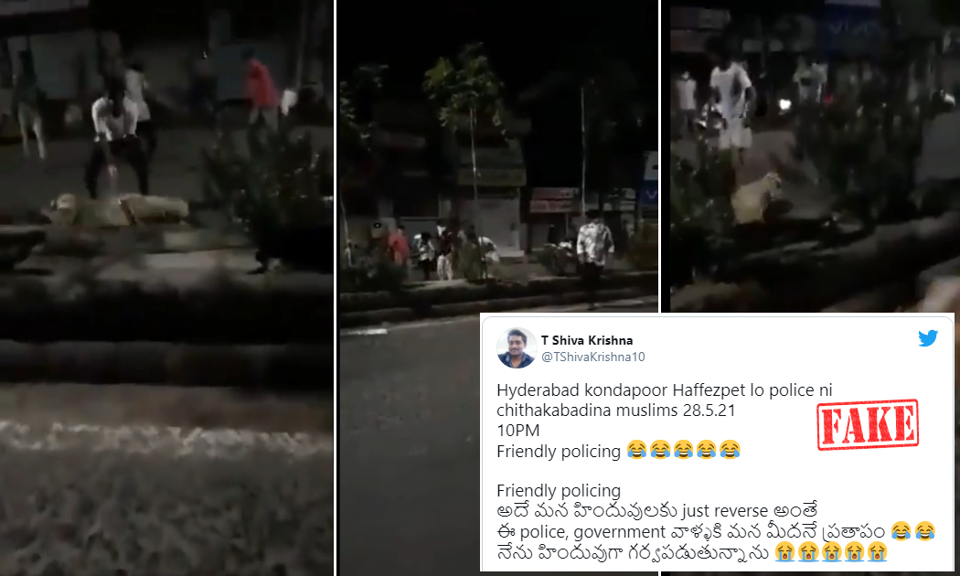 Old Video Shared With Claim Of Muslims Thrashing Policeman In Hyderabad