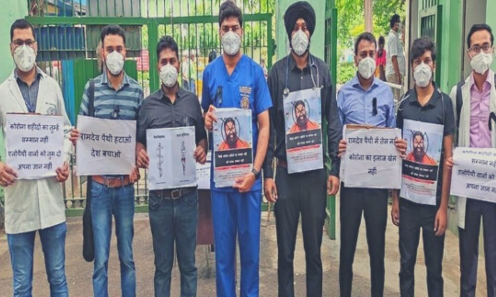 Irked By Ramdevs Allopathy Remarks, Doctors In Delhi Observe Black Day