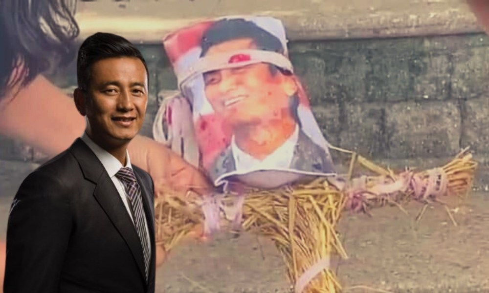 Protests Against Baichung Bhutia For Opposing Hospital Construction On Playground