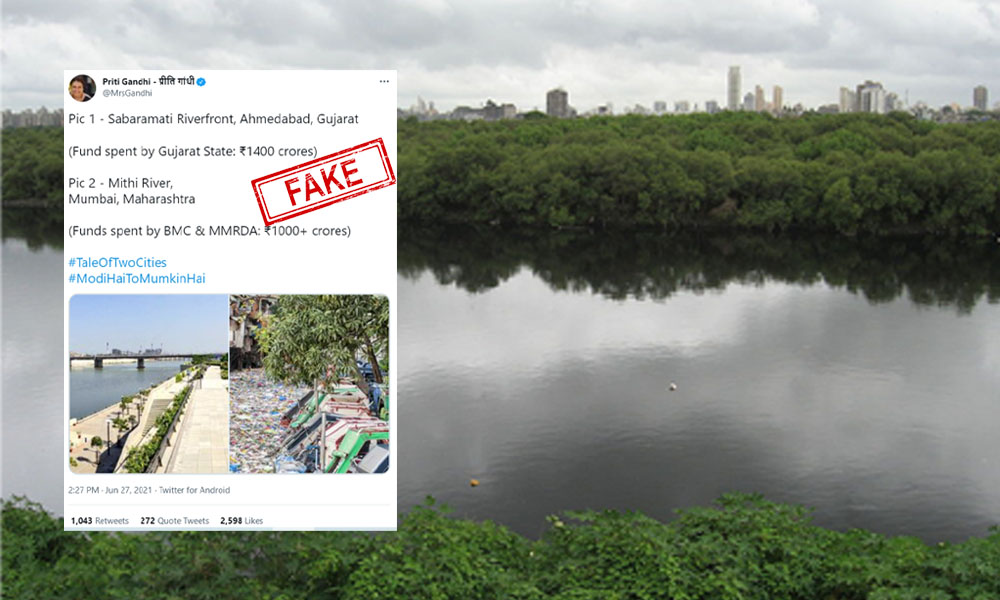 Picture Of Plastic-Choked River In Manila, Philippines Falsely Shared As Mithi River, Mumbai