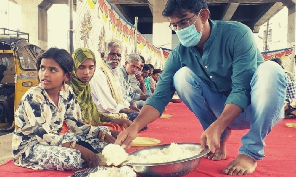 Hyderabads Social Activist Honoured With UK Award For Feeding 1500 People Daily