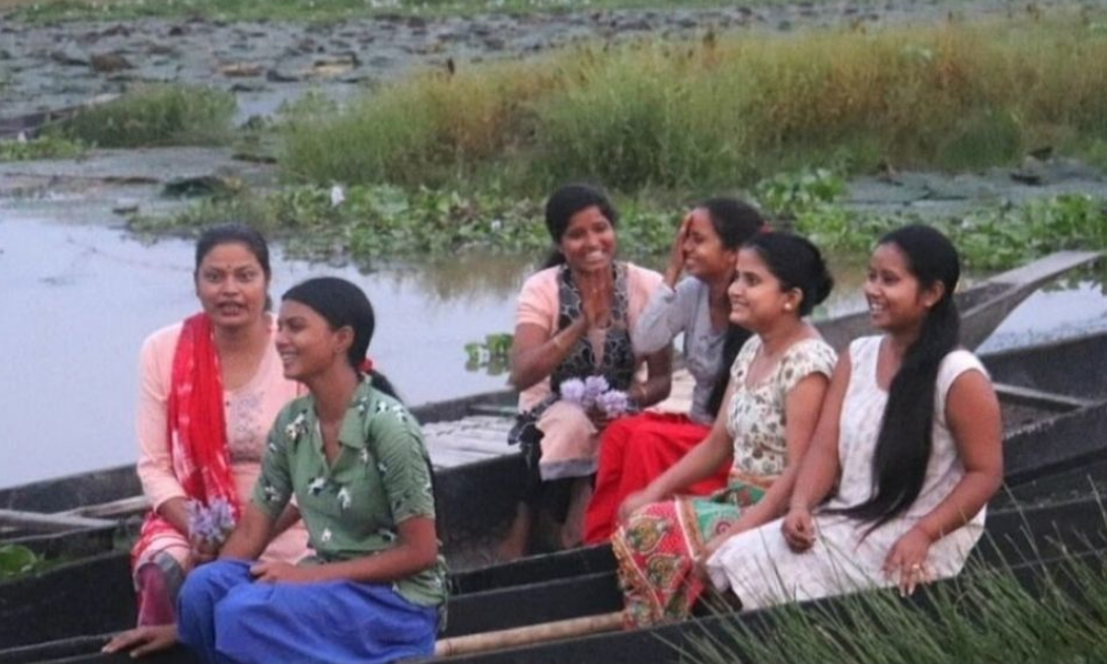 Six Assam Women Make Compostable Yoga Mats Using Water Hyacinth